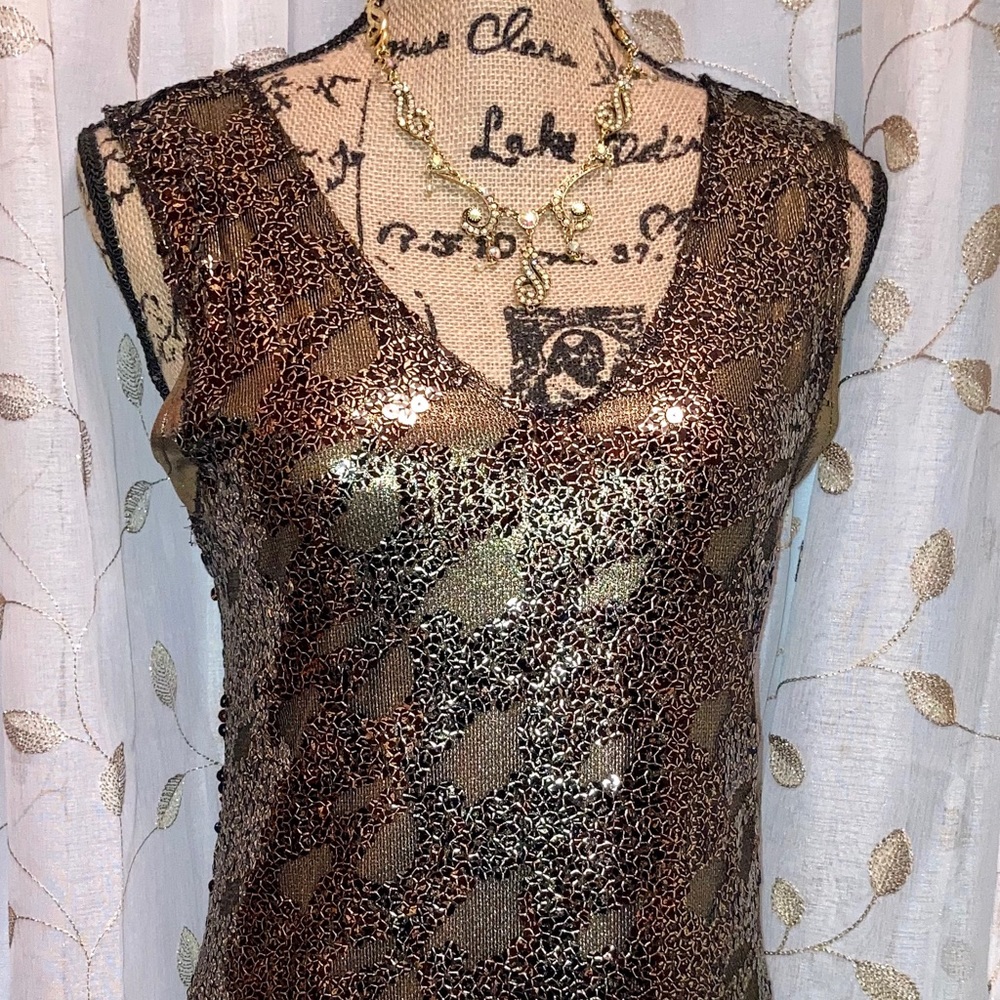 ❤️🤩FINAL PRICE! Sz S Express, Gold/Blk Mini-Dress🤩❤️